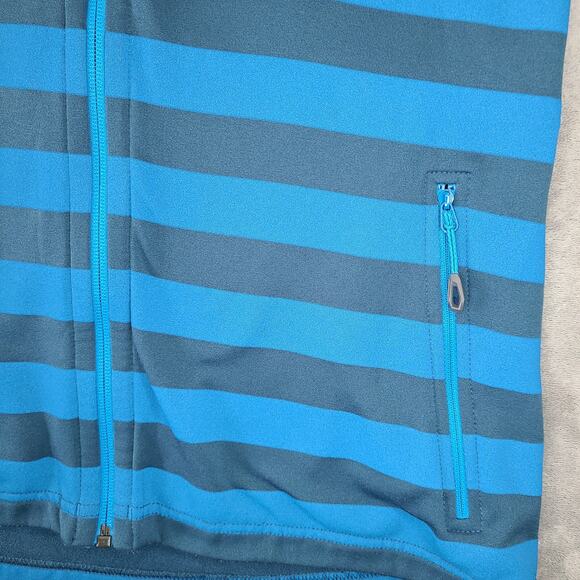 Mammut Blue & Navy Striped  Turtleneck Jacket L, Fleece-Lined, Women's - Picture 11 of 16